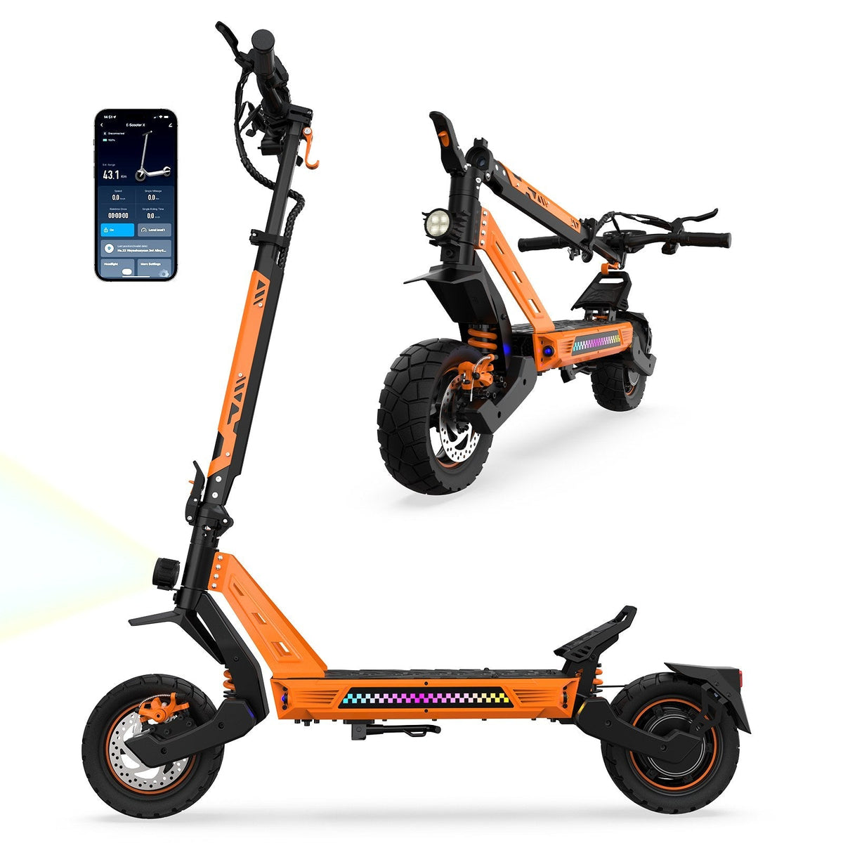Veloflow E3 Pro electric scooter, studio product photo