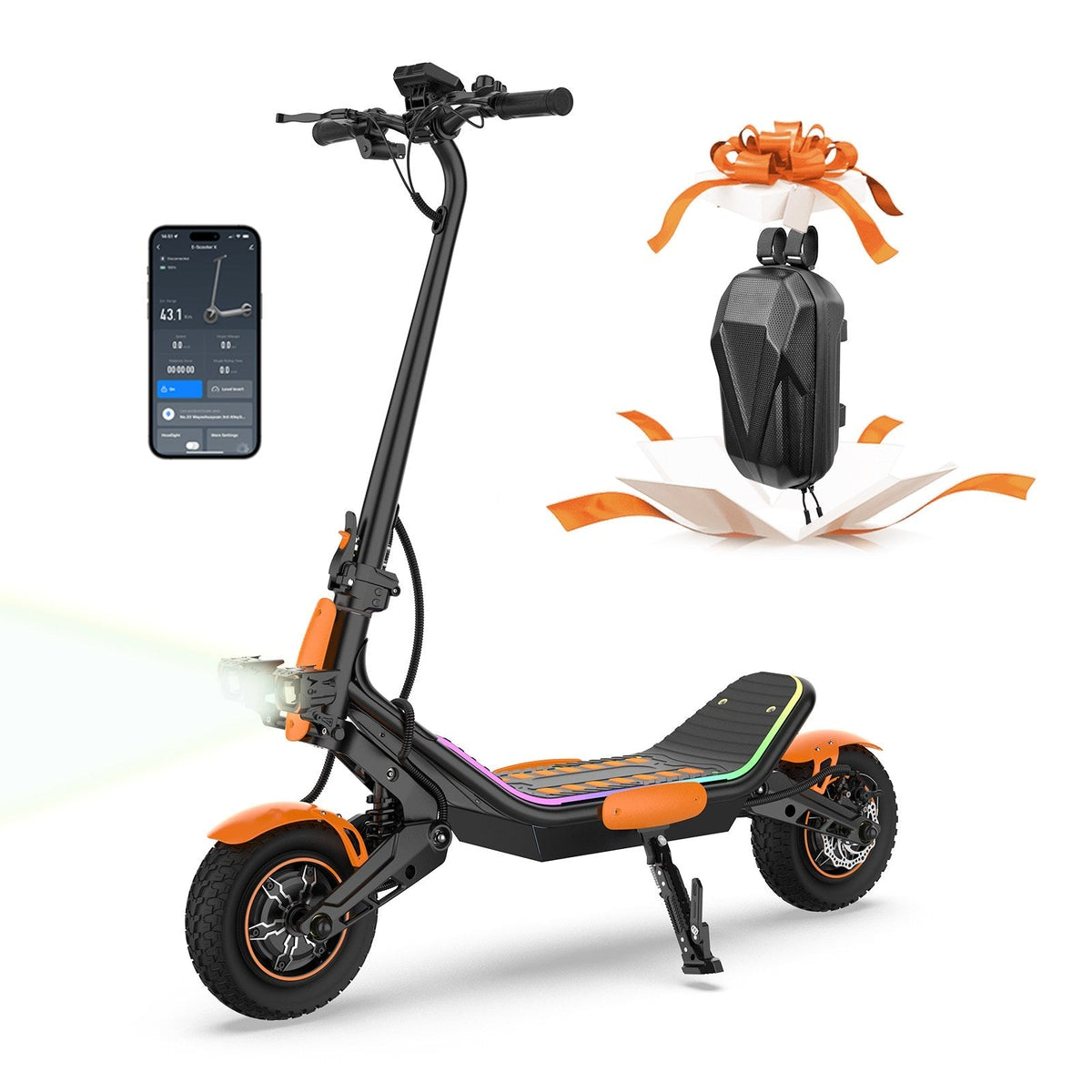 Veloflow E7 Pro electric scooter, studio product photo