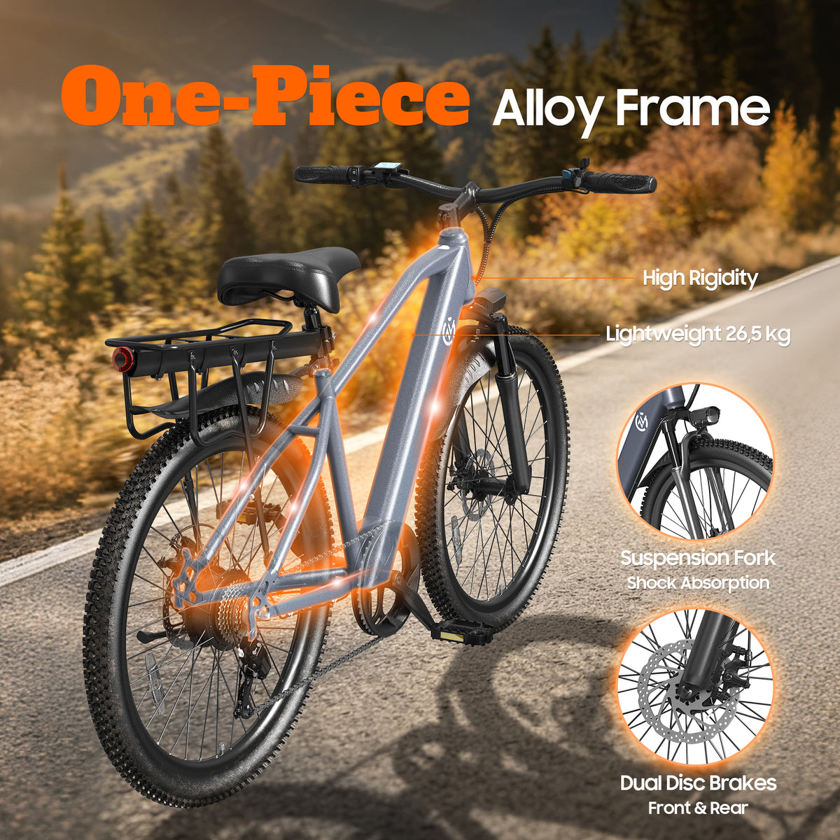 Veloflow L26D Electric City Bike (with Rack)
