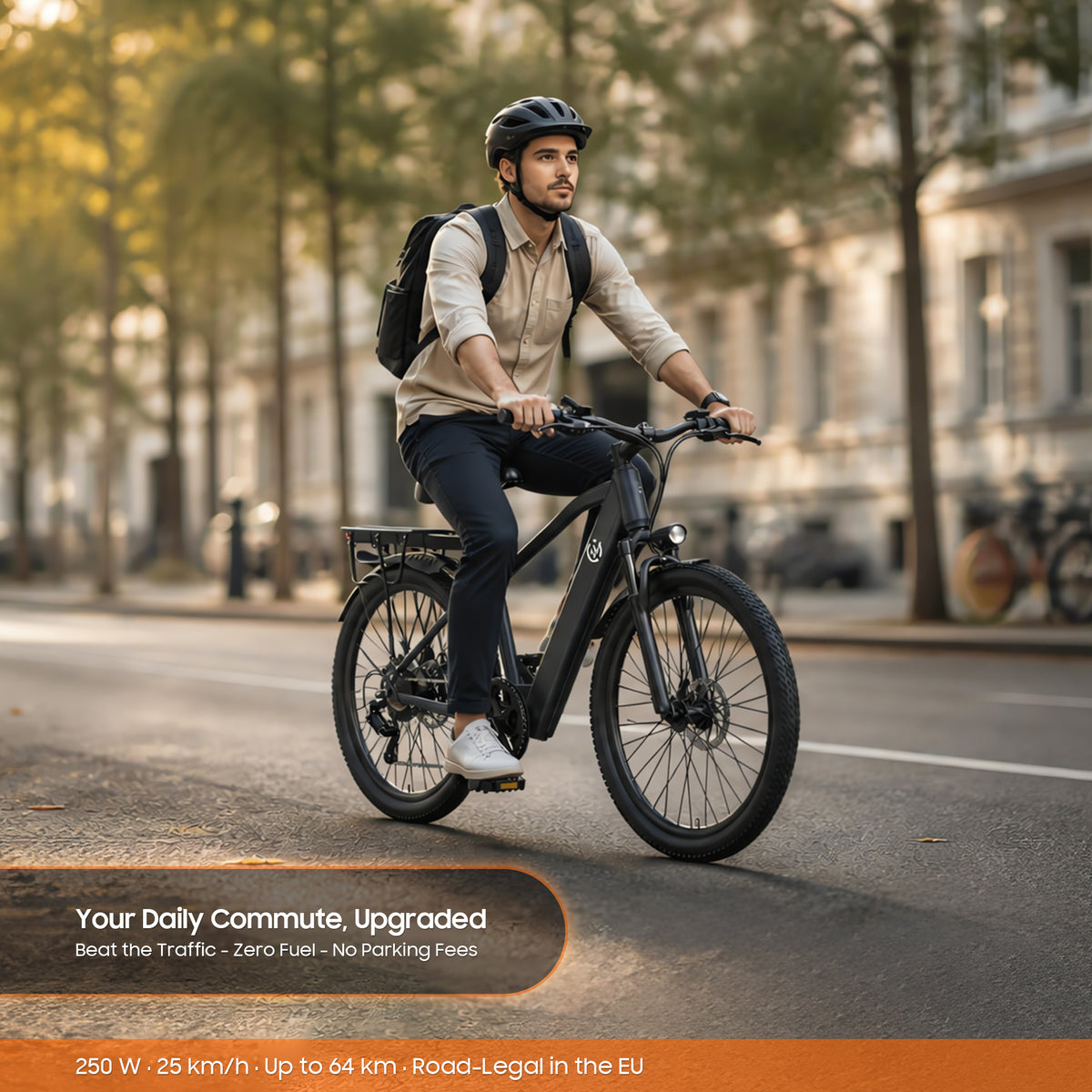 Veloflow L26D Electric City Bike (with Rack)